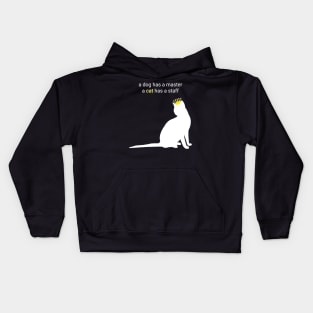 A cat has a staff gift Kids Hoodie